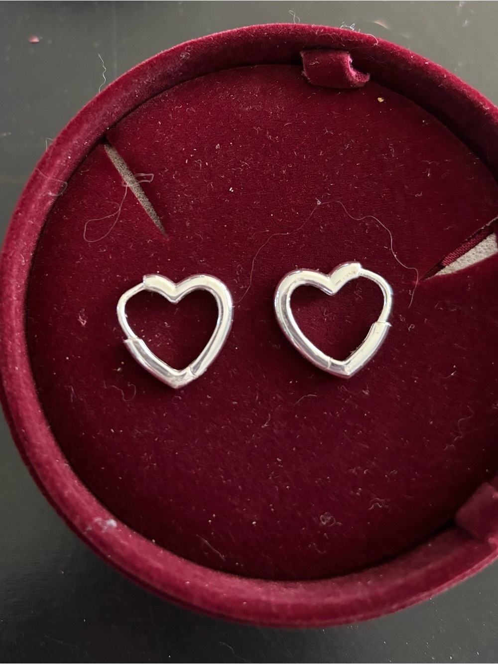Sterling Silver Heart Hoop Earrings - Classic Women's Jewelry